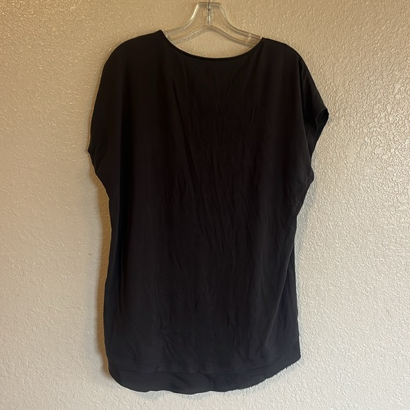 Chico’s Black Cap Sleeves Top US12 / Chico’s Size 2 - Picture 2 of 4